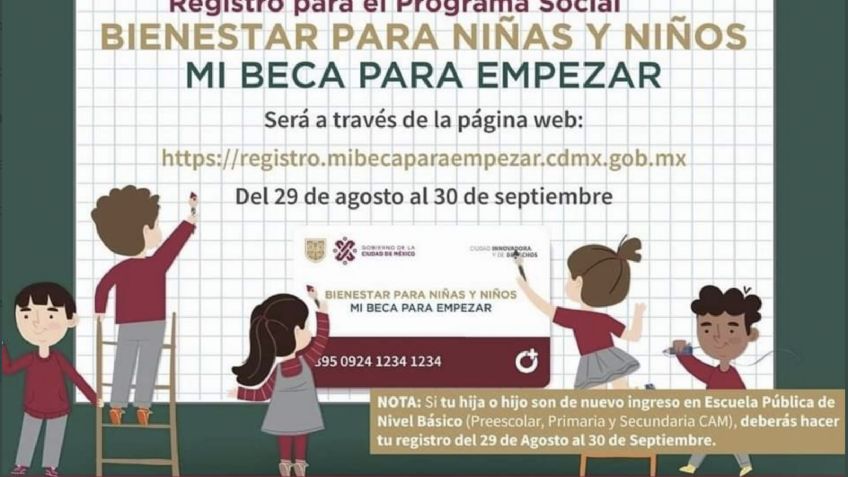 Mi Beca para Empezar: Estas son las nuevas fechas de registro para niños de nuevo ingreso