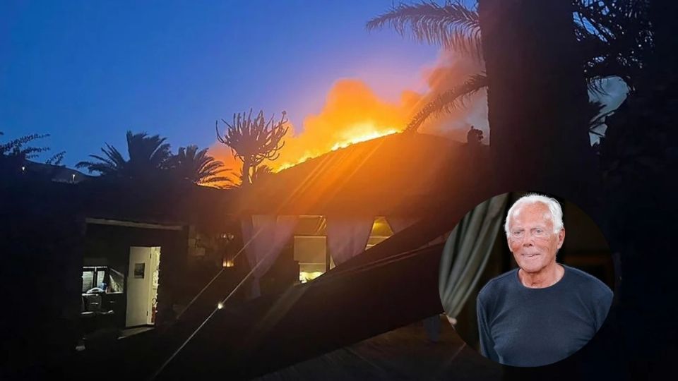 La casa de Giorgio Armani fue rodeada por el fuego.