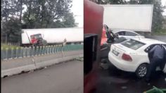 Choque múltiple en la carretera México-Toluca: avanza circulación, pero 5 personas resultaron lesionadas