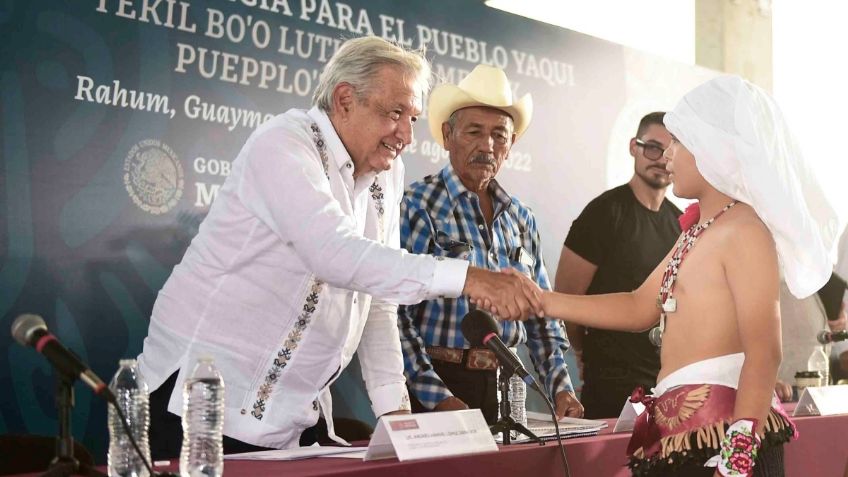 AMLO entregará 30 mil 200 hectáreas al pueblo yaqui; firmará decreto para darles recursos directos