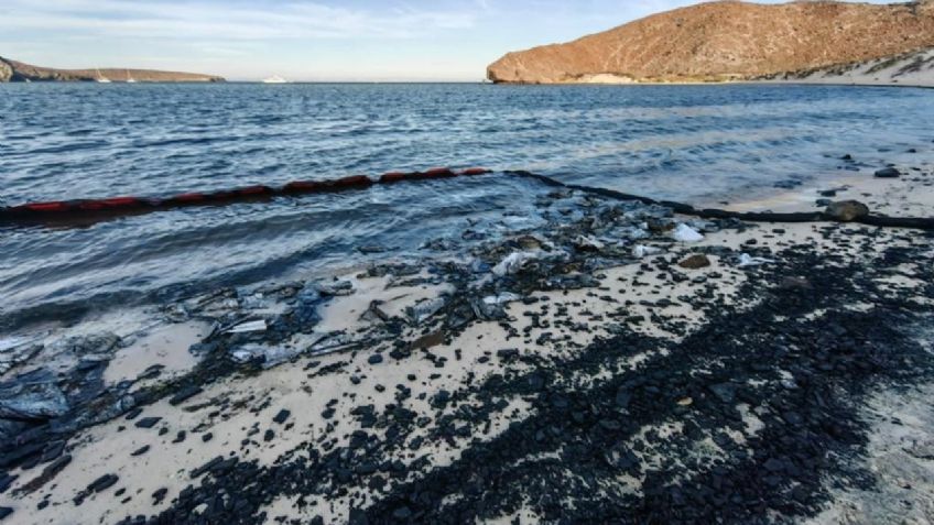 El yate que se incendió en Balandra sigue contaminando: exigen castigo ejemplar