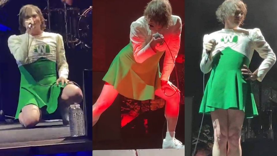 Gerard Way causó furor en las redes sociales por su vestido verde de porrista