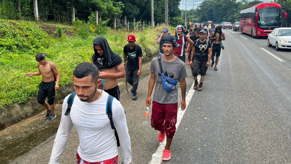 Los migrantes avanzan por el sur de Chiapas.