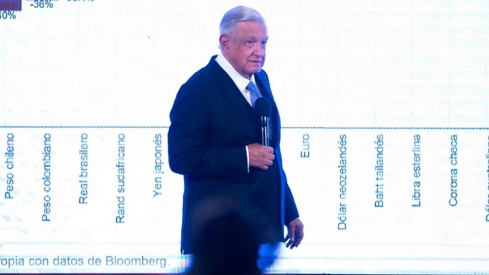 AMLO en su conferencia mañanera.