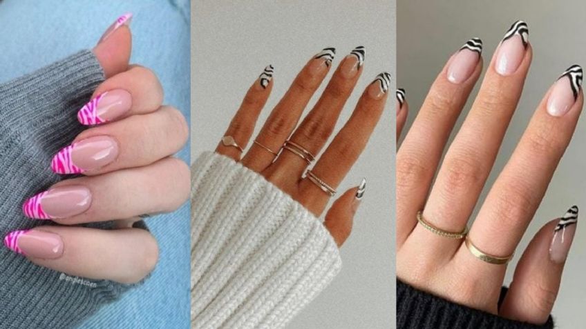 Manicura francesa de animal print, la tendencia de otoño para que tus manos luzcan perfectas