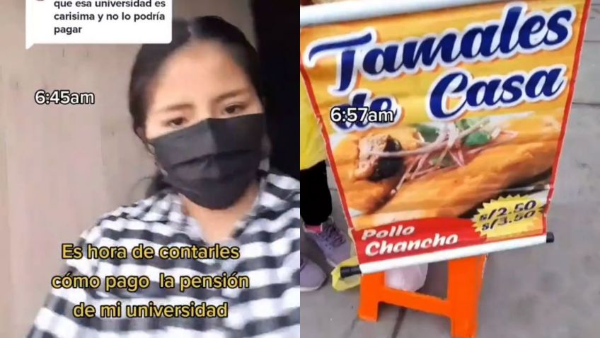 Universitaria vende tamales para pagar la escuela y se vuelve viral por estar becada | VIDEO