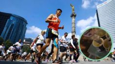 VIDEO | Momento exacto en que hombre rocía alcohol en bebidas del Maratón de la CDMX