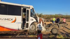 Sonora: Choque de un camión de mineros deja un muerto y 22 heridos