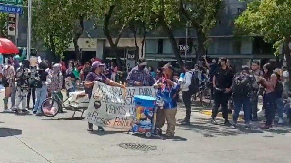 Se registra una movilización en calles del Centro Histórico