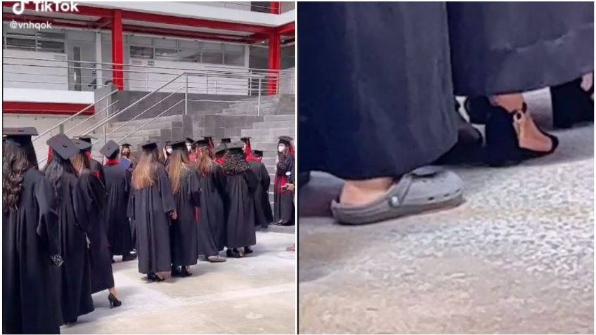 Video: joven se gradúa en chanclas y se vuelve viral en redes