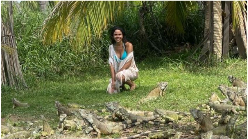 Paola Rojas impacta con foto entre reptiles | FOTO