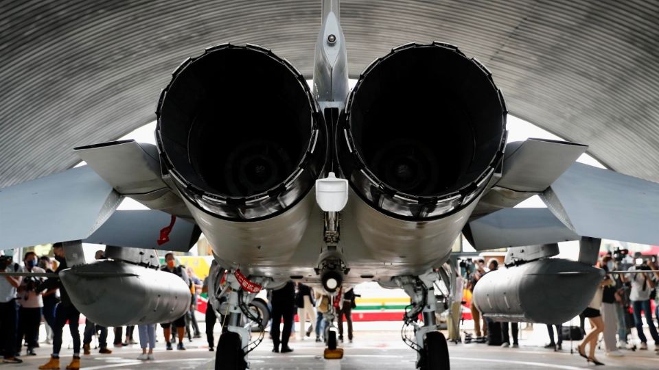 Un avión militar del Ejército chino.