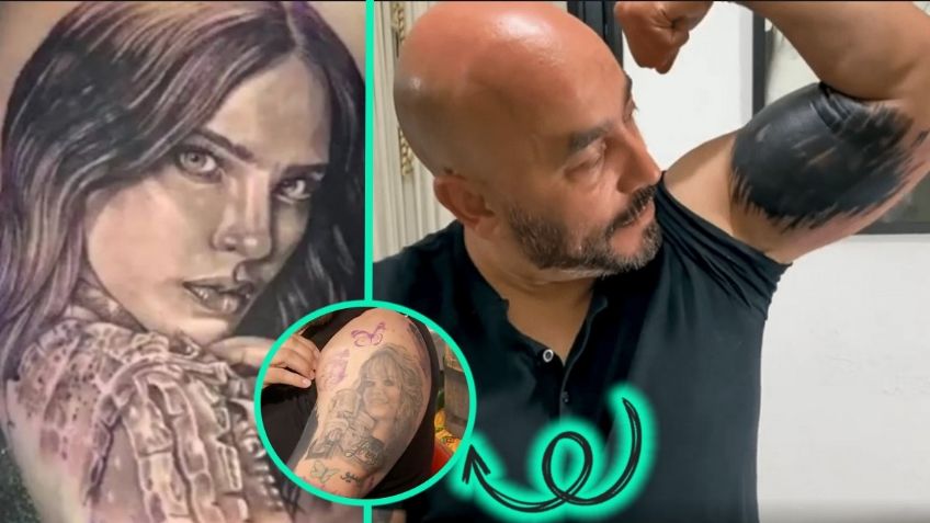 Lupillo Rivera modifica el tatuaje con el que cubrió el rostro de Belinda; este será el diseño que tendrá ahora