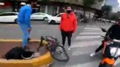 VIDEO | El momento exacto en que una camioneta embiste a un ciclista y se da a la fuga