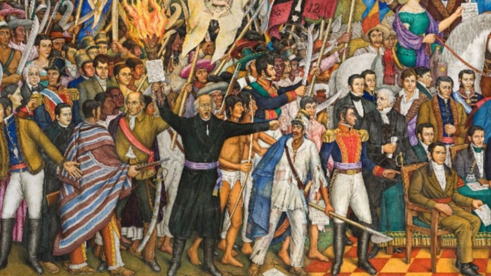 Fragmente del mural 'El retablo de la Independencia' de Juan O'Gorman