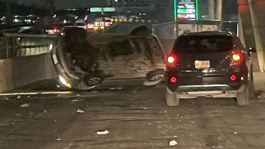 CDMX: Se reportan diversos choques, volcaduras y accidentes vehiculares tras noche mexicana