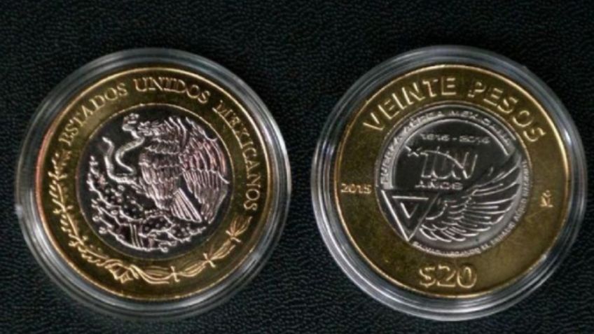 FOTO | 120 mil pesos a quien tenga esta moneda conmemorativa de la Fuerza Aérea Mexicana