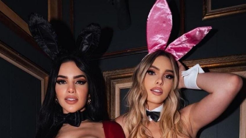 Como conejitas, Lele Pons y Kimberly Loaiza elevan la temperatura con coquetos disfraces