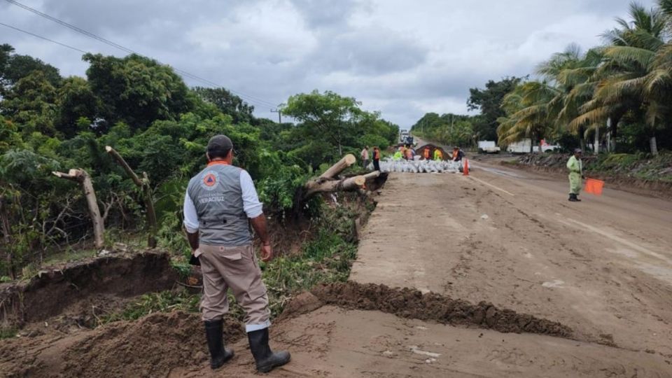 Las precipitaciones causaron el desgajamiento de carreteras