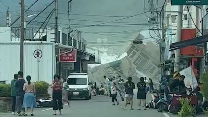 Videos del peor sismo que Taiwan ha enfrentado en años; colapsaron edificios y puentes