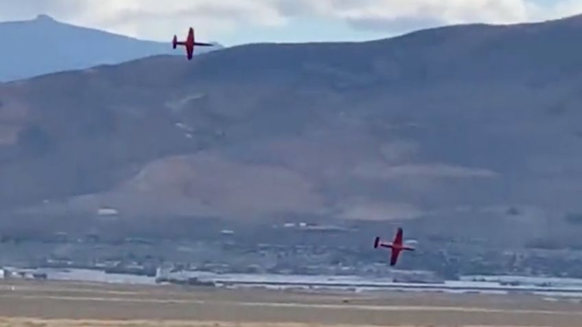 VIDEO muestra el momento exacto en que un avión de competencias se estrella y envuelve en llamas