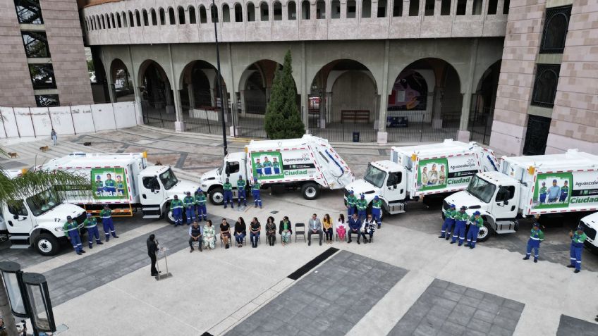 Entrega Municipio de Aguascalientes 10 camiones de recolección de basura