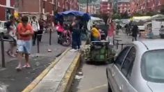 VIDEO: el sismo lo encontró en la fila de las tortillas y su reacción se volvió viral