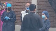 VIDEO: Dentistas sacan a paciente con pleno tratamiento en la boca durante temblor