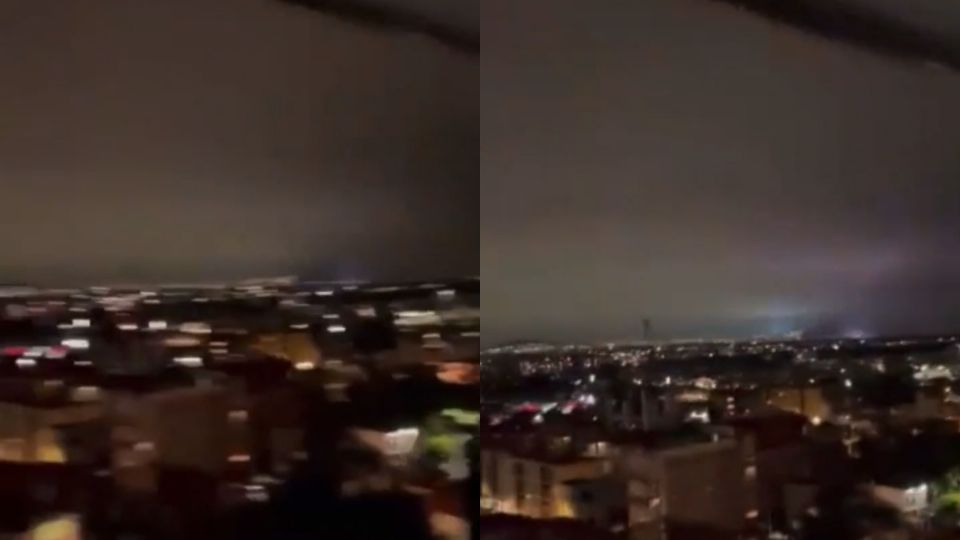 Algo que también llamó la atención fueron unas extrañas luces en el cielo durante y después del sismo