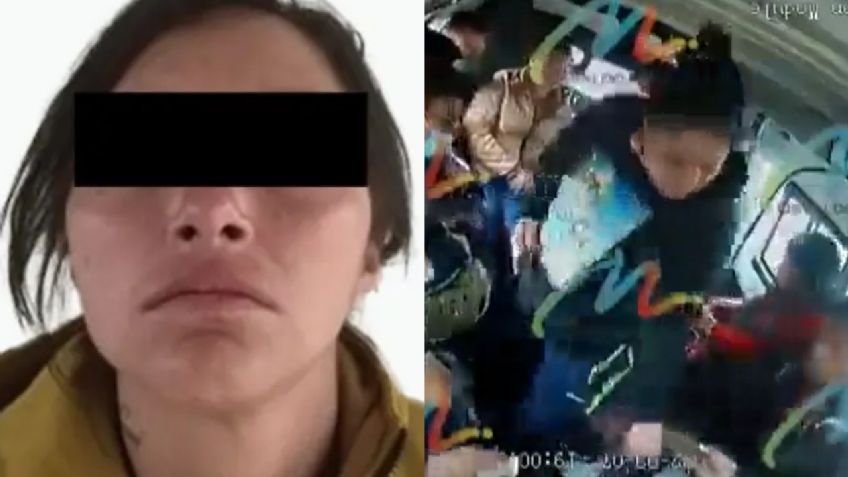 Cayó dulcera falsa en Ecatepec, cámara de seguridad la captó asaltando combis con violencia