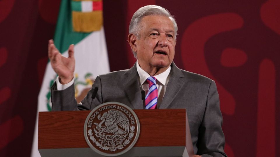 El presidente Andrés Manuel López Obrador durante la conferencia matutina.