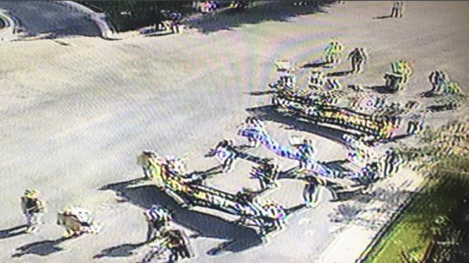 Manifestantes se desplazan sobre carriles centrales de Paseo de la Reforma