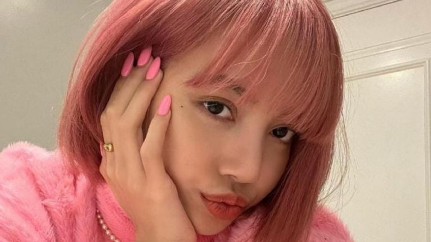 Lisa de Blackpink lleva las uñas efecto arcoíris ideales para tu próxima manicura