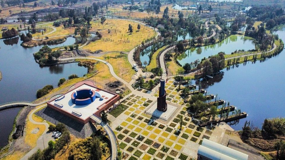 Vista aérea del Parque Ecológico Xochimilco