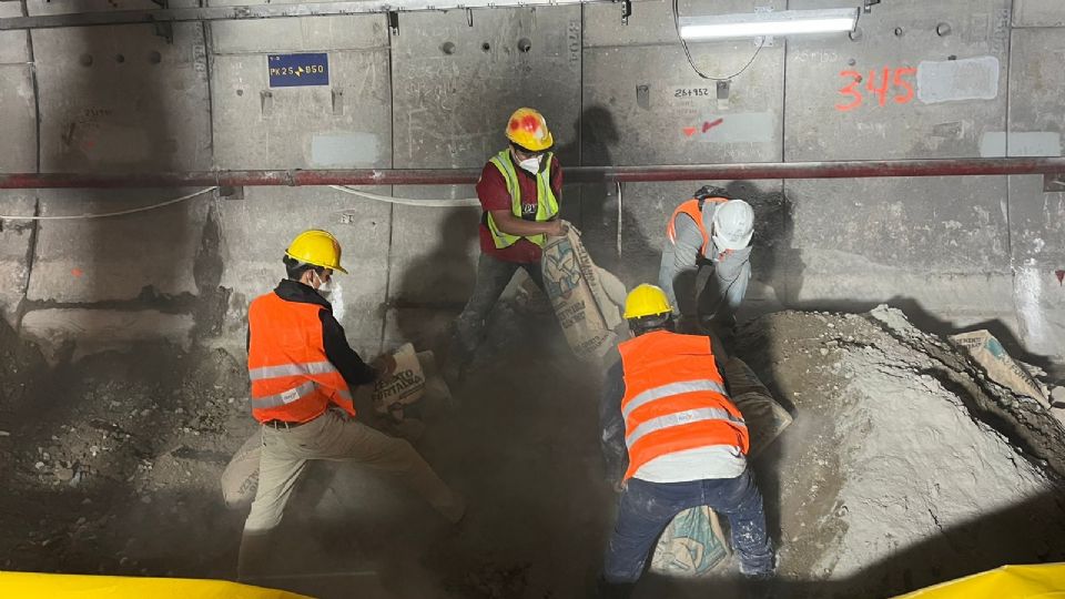 Continúan los trabajos en la zona debajo de la tierra