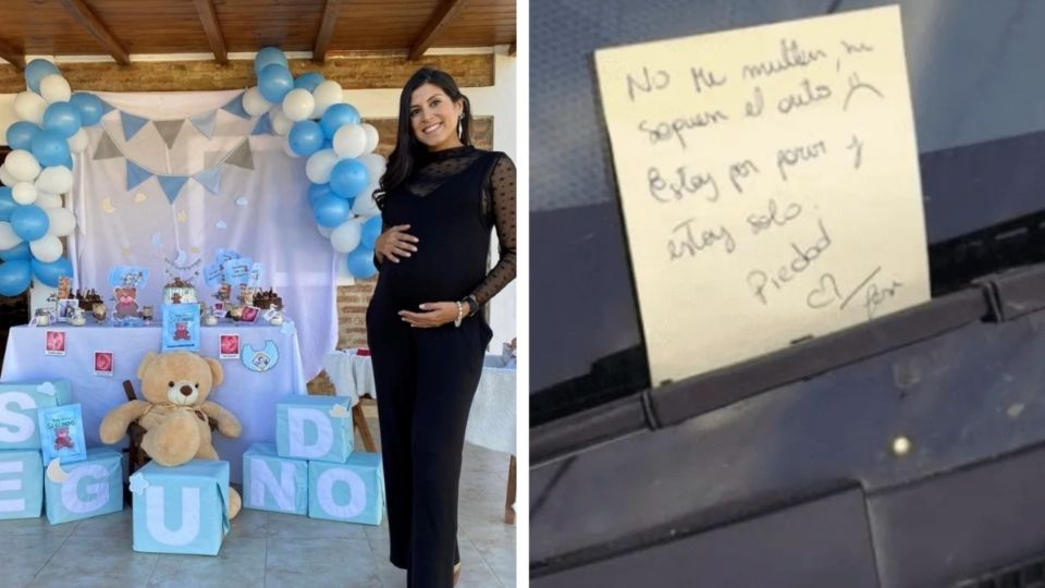 La mujer confirmó en su Facebook que ella estaba dando a luz y por eso había dejado su coche mal estacionado. FOTO: Especial