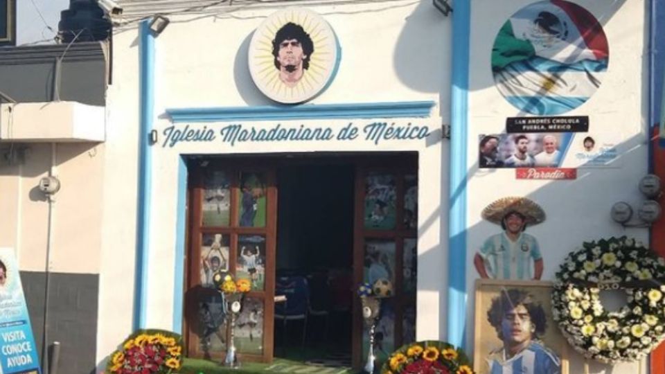 La iglesia maradoniana se encuentra en el centro San Andrés Cholula, Puebla.