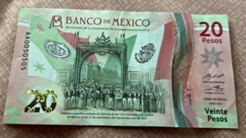 FOTO | Hasta 300 mil pesos por este billete de 20 pesos conmemorativo con esta letra