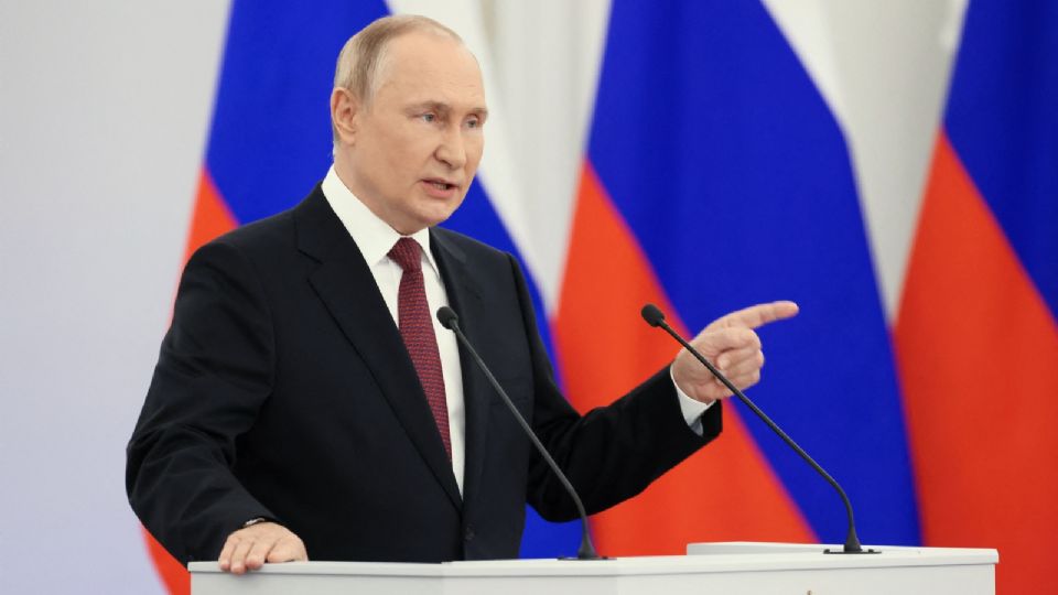 Vladimir Putin pronunció un discurso beligerante desde el Kremlin.