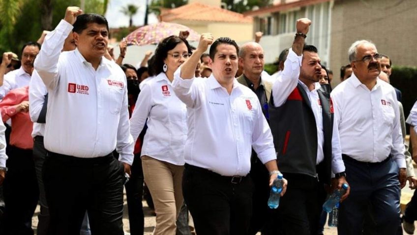 Comunidad de la Universidad Juárez de Durango marcha para exigir pago del adeudos