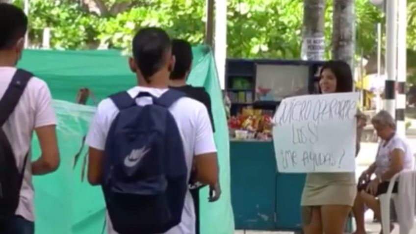 Joven sale a las calles a pedir dinero para operarse los senos y se vuelve viral: “Usted no lo necesita”