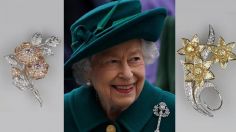 La reina Isabel II tiene 4 broches de diamantes muy importantes, esta es su historia