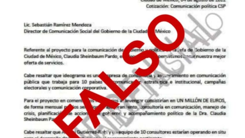 La CDMX descarta presunta cotización para impulsar la imagen de la jefa de Gobierno