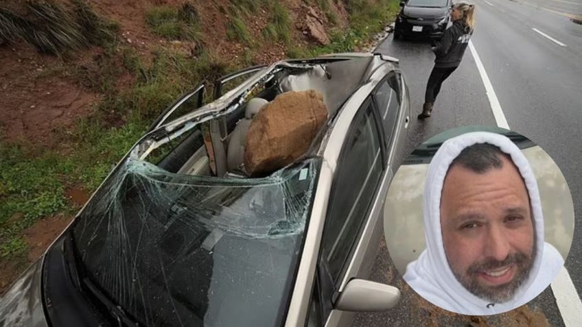 FOTOS: ¡Se salvó de que una roca gigante lo aplastara gracias a una llamada telefónica de su novia!