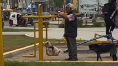 VIDEO | "Quiero un abuelito así": adulto mayor sale a columpiar a su perrito y enternece en redes