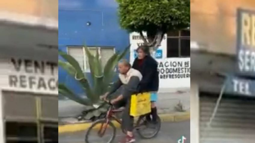 Amor en dos ruedas: el tierno video de dos abuelitos que viajan juntos en bicicleta