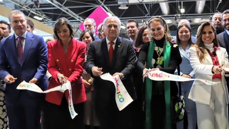 El secretario de Turismo en la inauguración de la Fitur 2023.