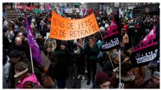 Protestan en Francia por reforma de pensiones