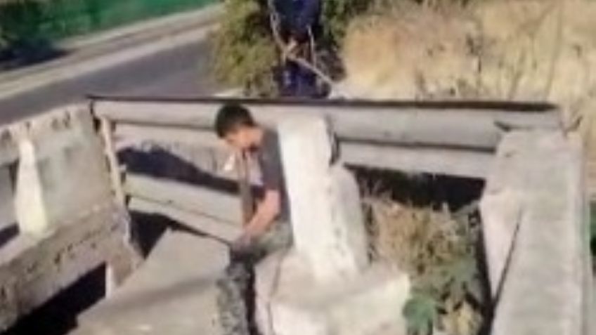 Joven quiso matarse en el puente del parque México