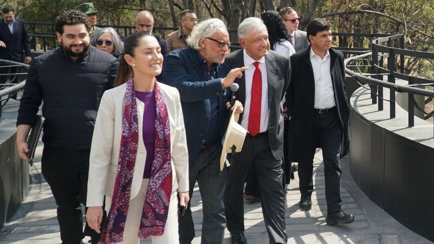 AMLO inaugura puente en Chapultepec: "Combina la arqueología y el medio ambiente"